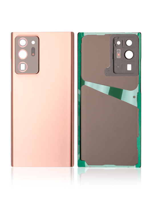 Samsung Galaxy Note 20 Ultra 5G / Back Glass with Camera Lens / (With Logo) (Aftermarket Plus) / Mystic Bronze