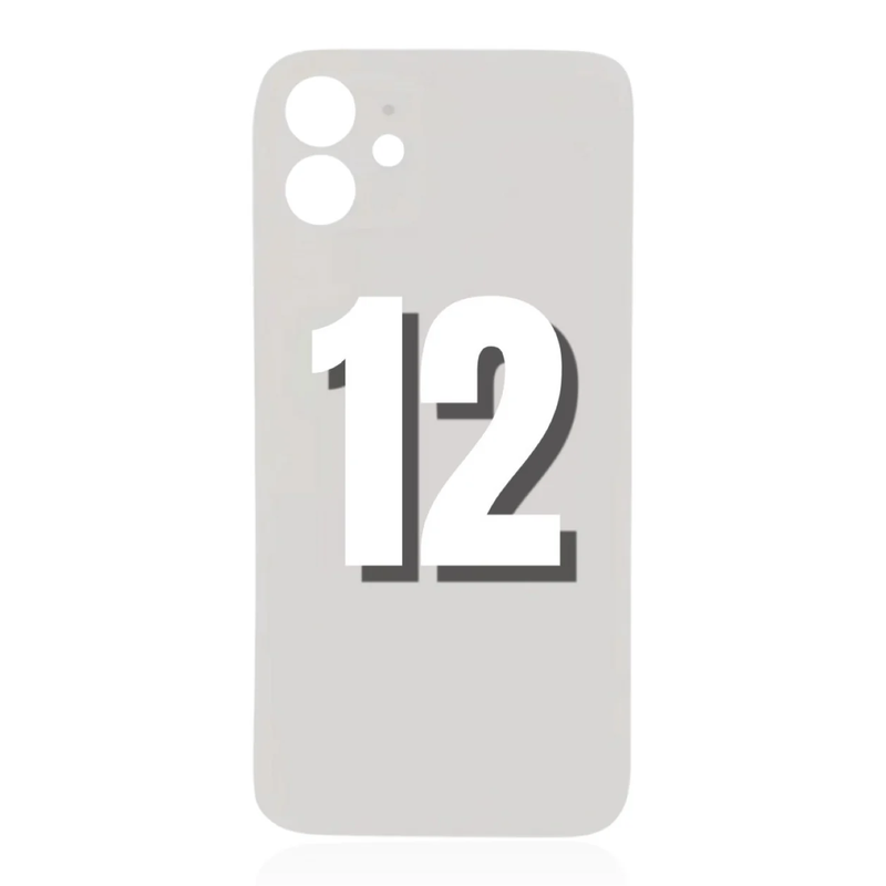 iPhone 12 / Back Glass / (With Logo) / White