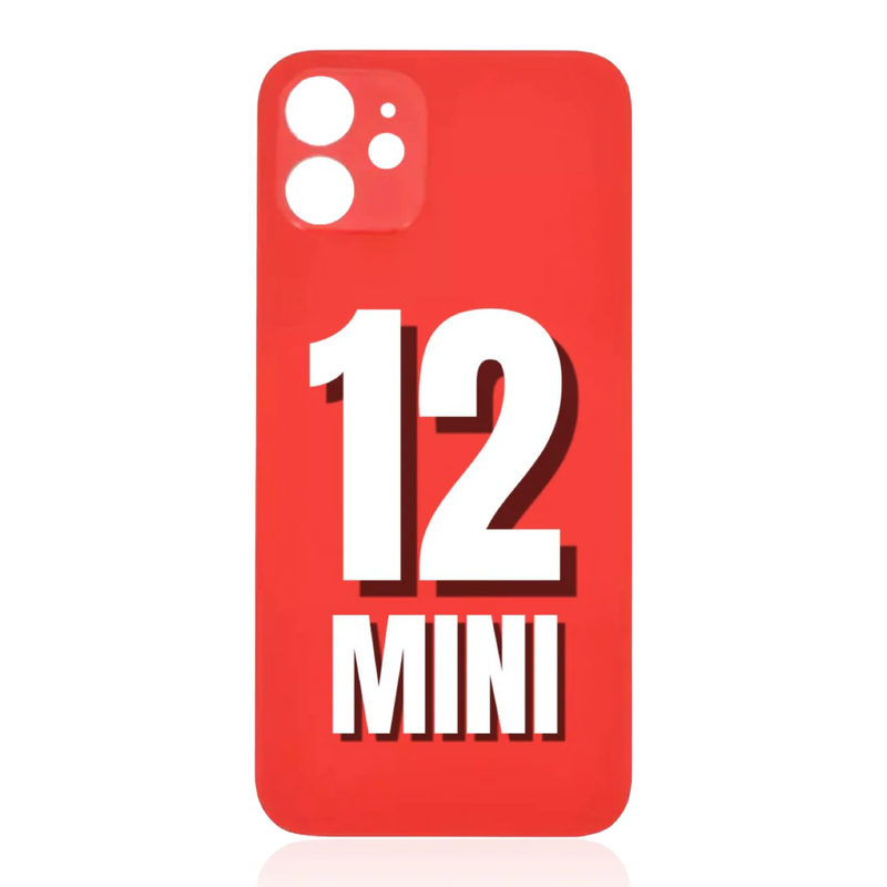 iPhone 12 Mini / Back Glass / (With Logo) / Red