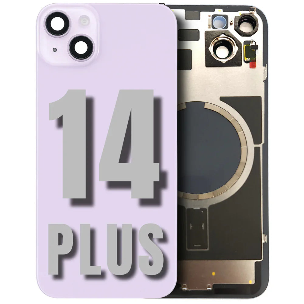 iPhone 14 Plus / Back Glass with Camera Lens / (With Logo) / Full Flex / Purple