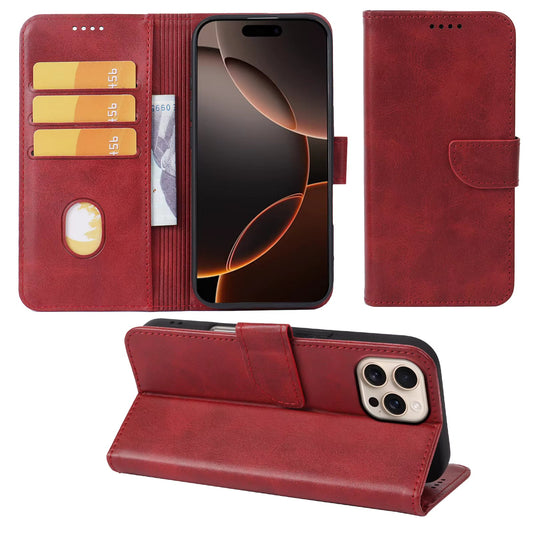 iPhone 16 Pro / Wallet Case / (Maroon)