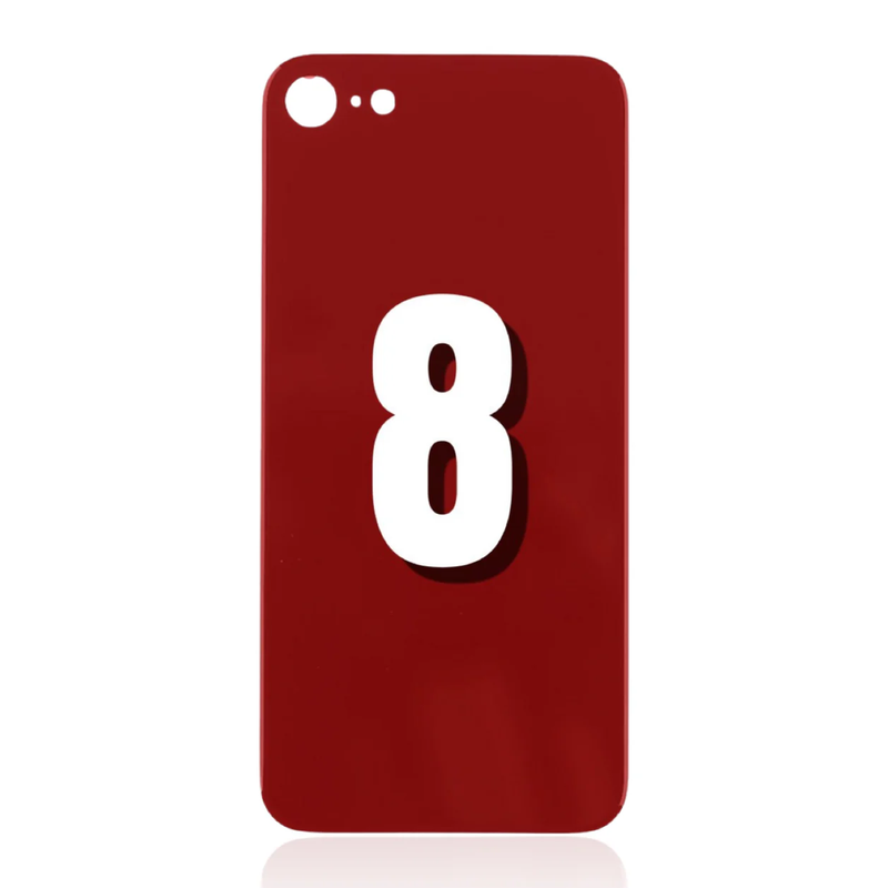 iPhone 8 / Back Glass / (With Logo) (Aftermarket Plus) / Red
