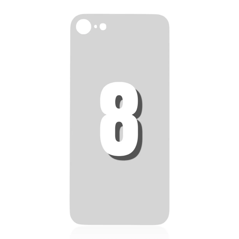 iPhone 8 / Back Glass / (With Logo) (Aftermarket Plus) / Space Gray