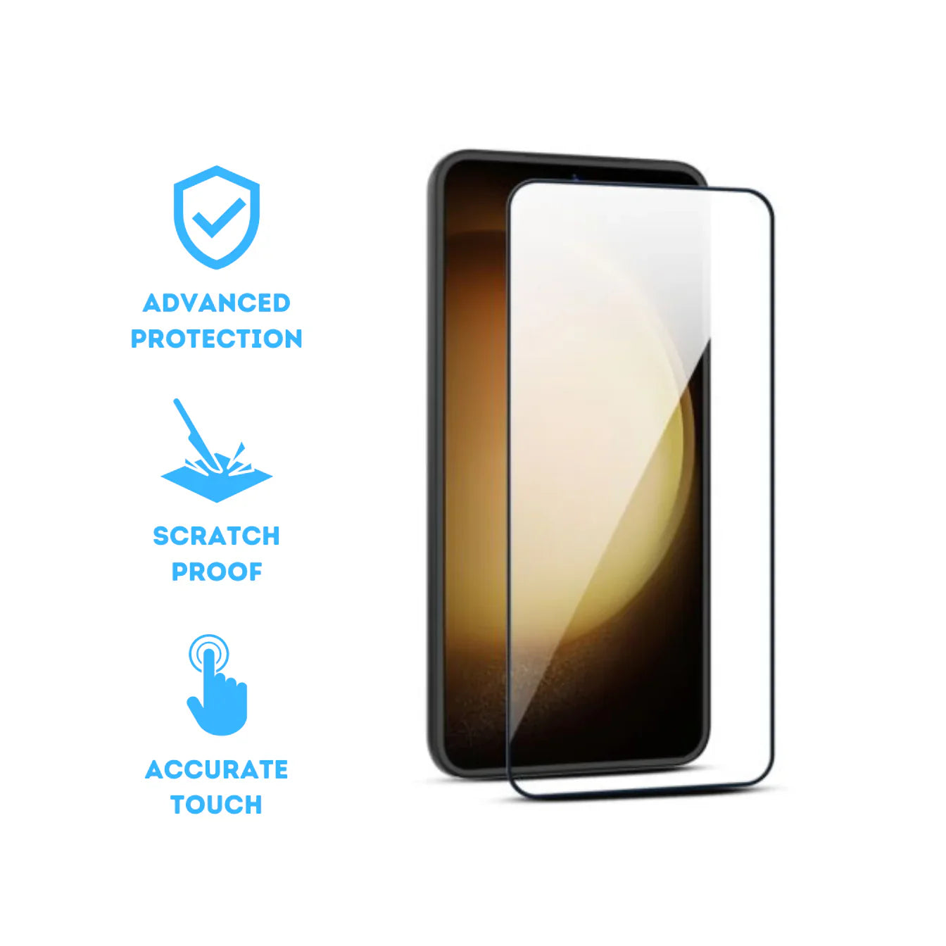 Apple iPhone Black Edges Tempered Glass