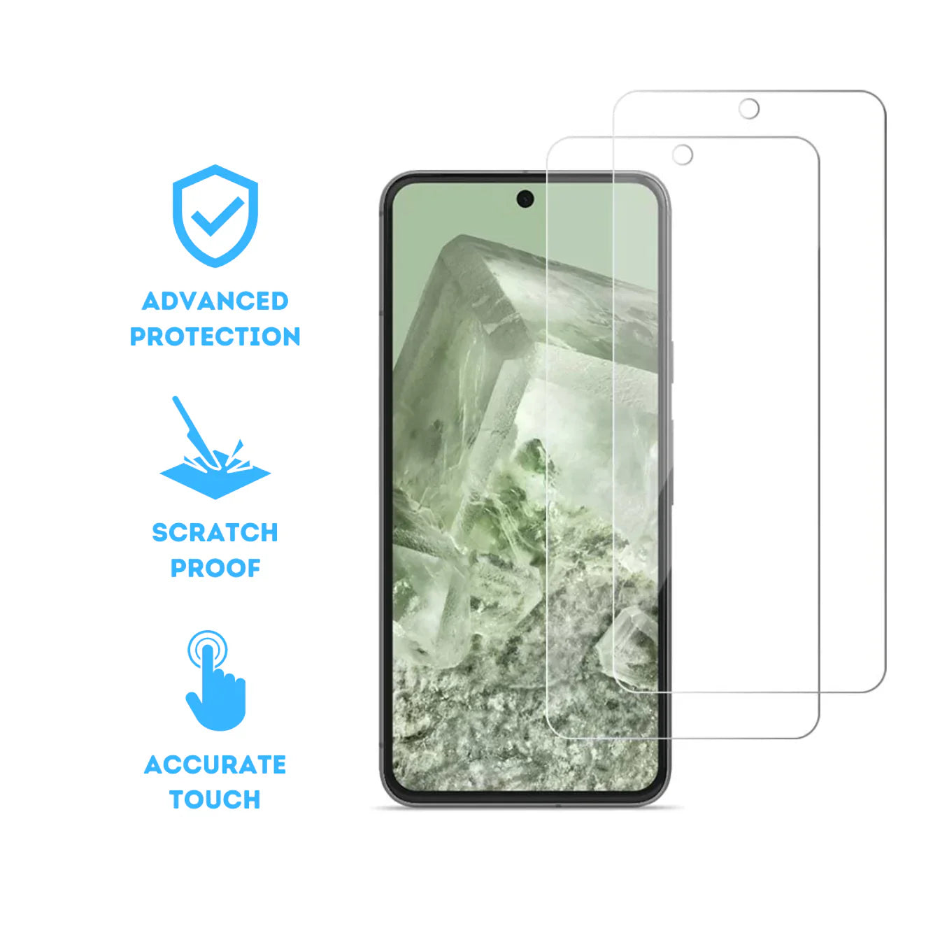 Google Pixel Black Edges Curve Tempered Glass