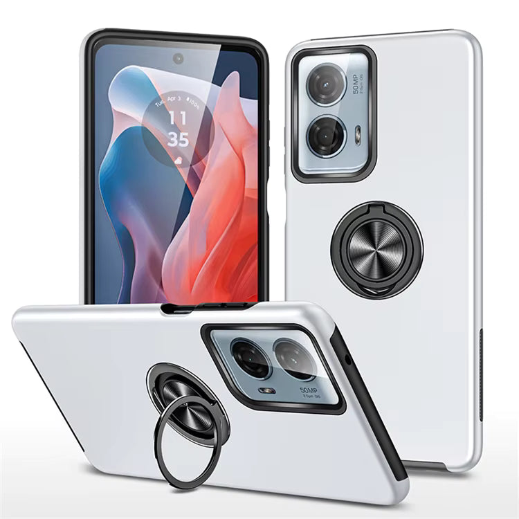 Moto G8 Power XT2041 / 2020 / 360 Ring Case / Silver
