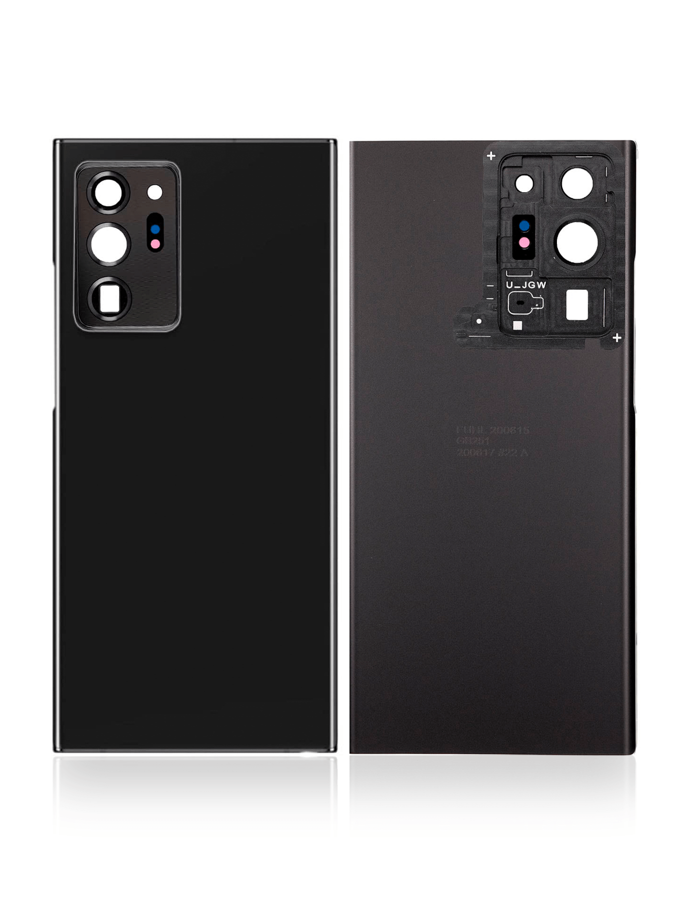 Samsung Galaxy Note 20 Ultra 5G / Back Glass with Camera Lens / (With Logo) (Aftermarket Plus) / Mystic Black