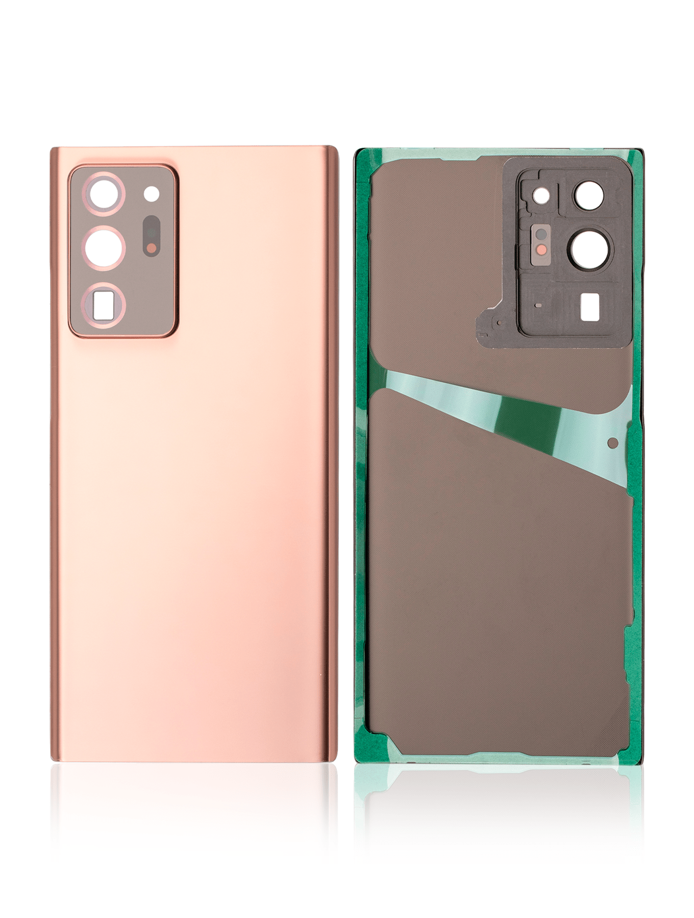 Samsung Galaxy Note 20 Ultra 5G / Back Glass with Camera Lens / (With Logo) (Aftermarket Plus) / Mystic Bronze