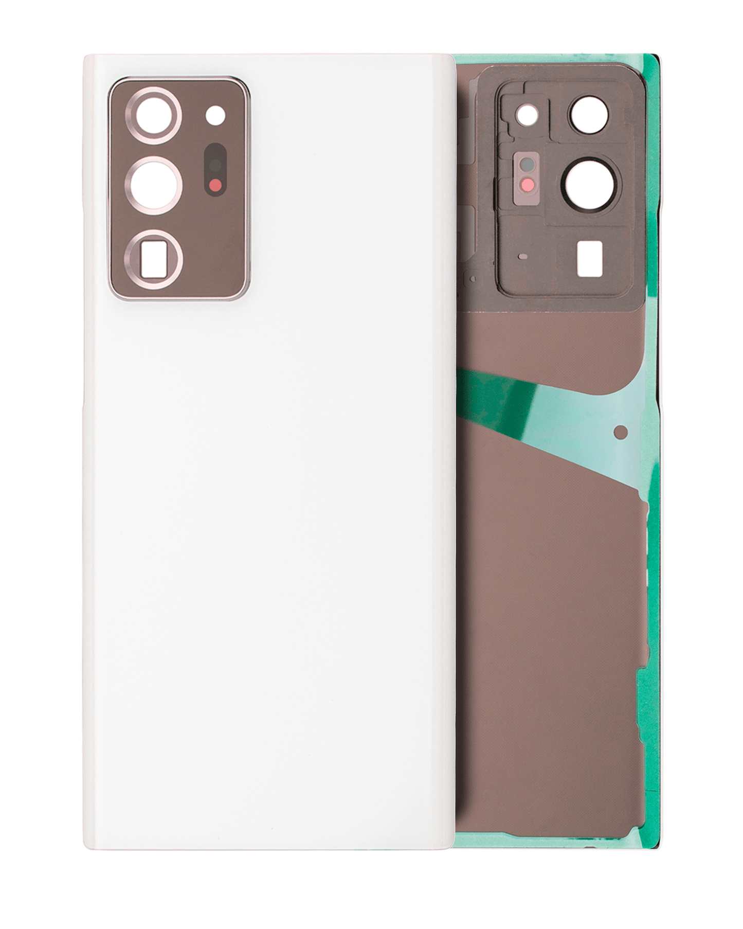 Samsung Galaxy Note 20 Ultra 5G / Back Glass with Camera Lens / (With Logo) (Aftermarket Plus) / Mystic White