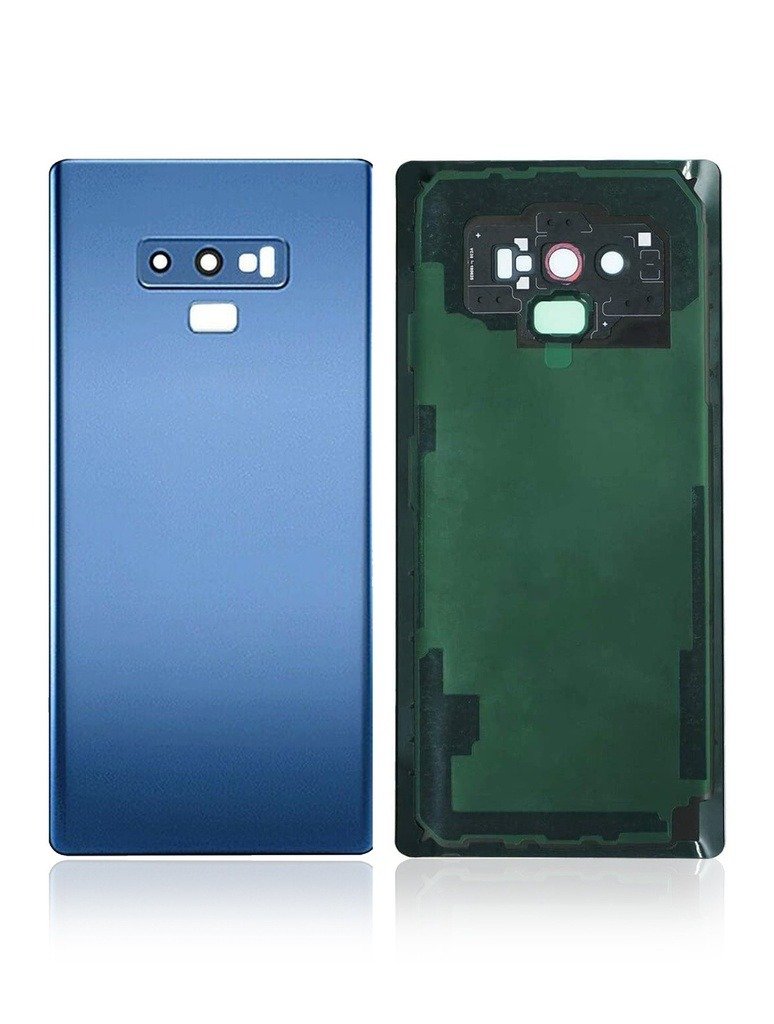 Samsung Galaxy Note 9 / Back Glass with Camera Lens / (With Logo) (Aftermarket Plus)) / Ocean Blue