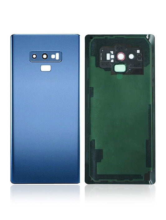 Samsung Galaxy Note 9 / Back Glass with Camera Lens / (With Logo) (Aftermarket Plus)) / Ocean Blue