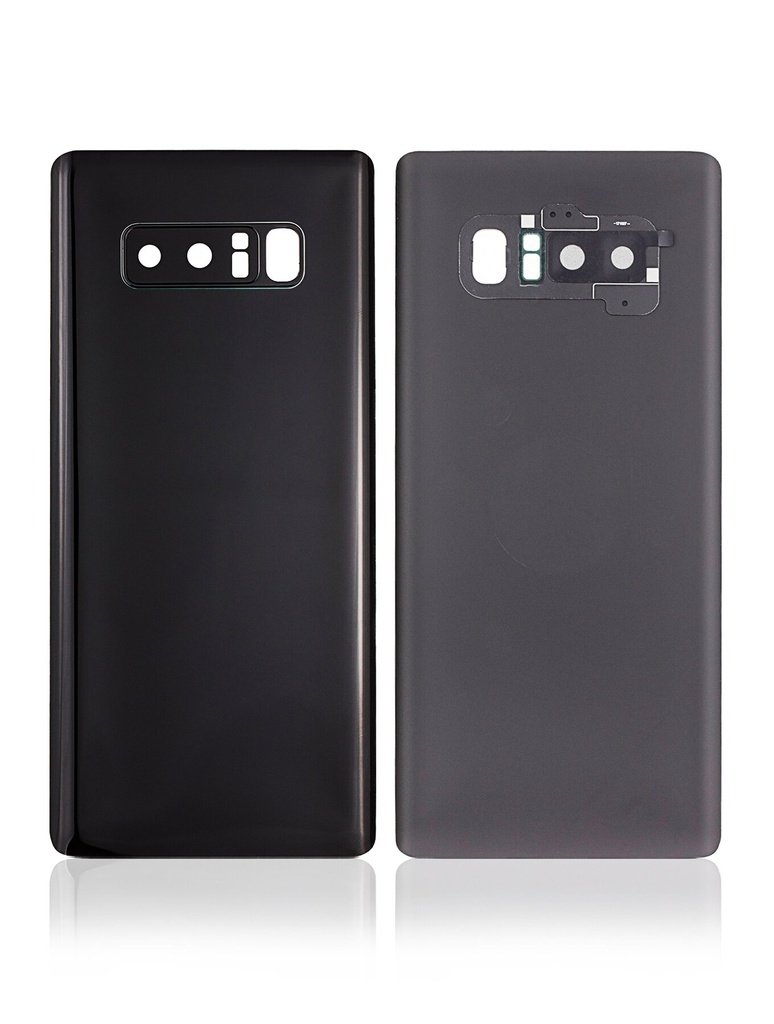 Samsung Galaxy Note 8 / Back Glass with Camera Lens / (With Logo) (Aftermarket Plus) / Midnight Black