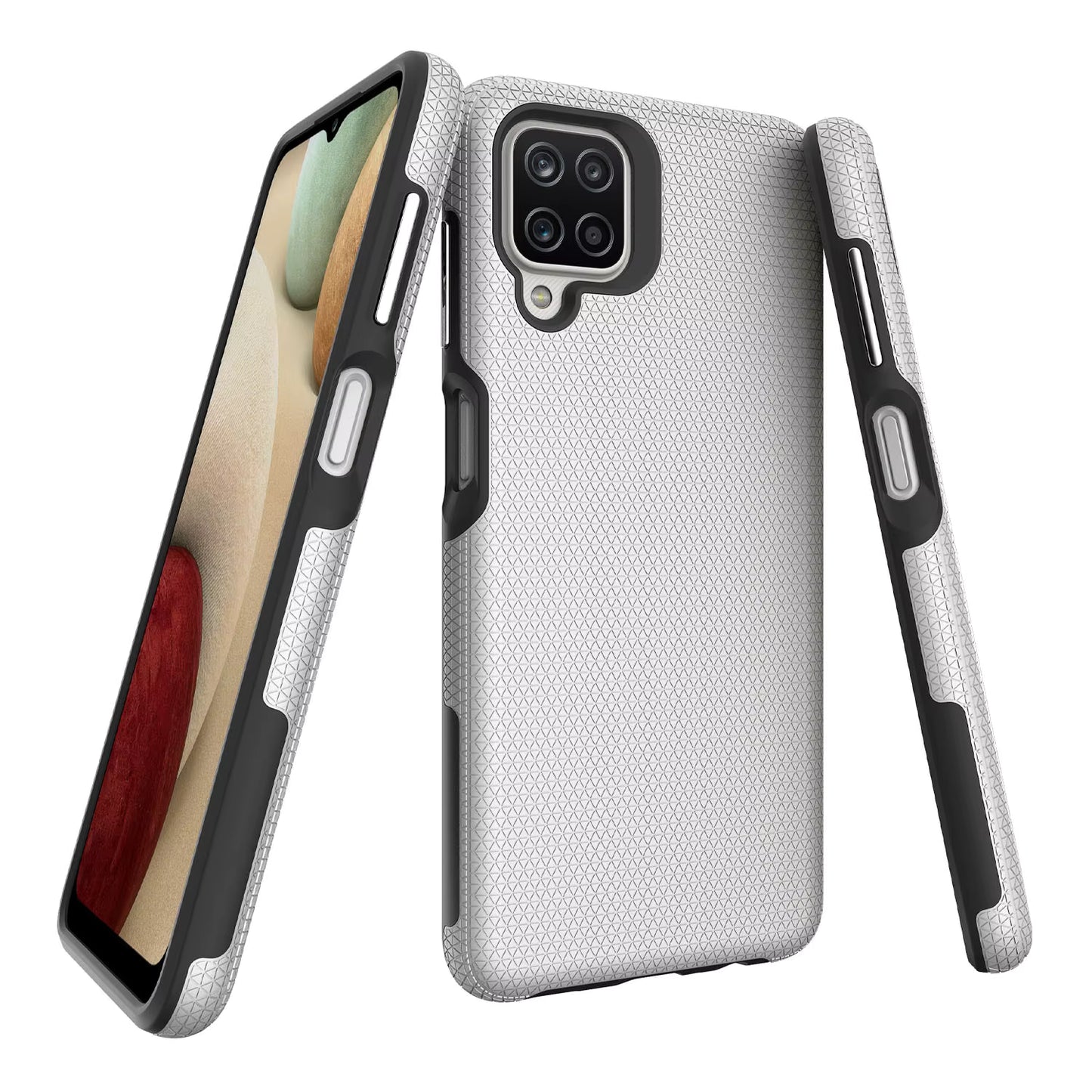 Samsung Galaxy A12 Triangle Case White