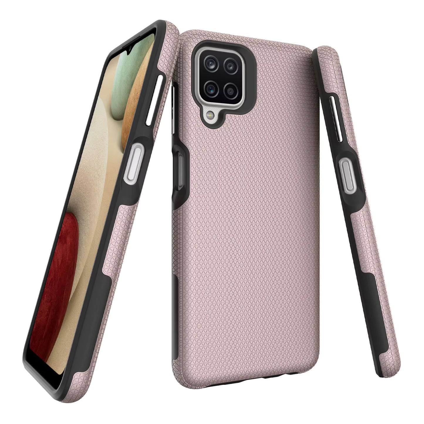 Samsung Galaxy A12 Triangle Case Rose Gold