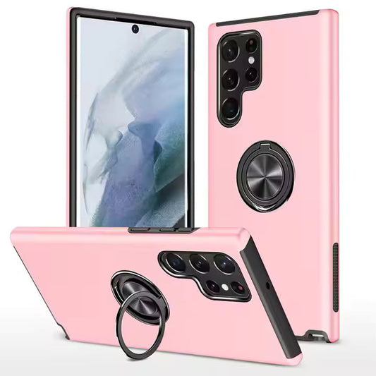 Samsung S24 Plus / Plain Ring Case / Pink