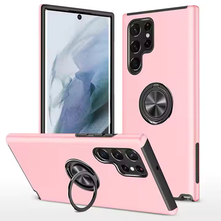 Samsung S21 / Plain Ring Case / Pink