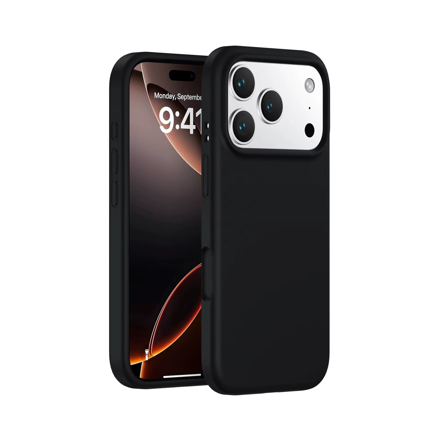iPhone 15 Pro Max Silicone Cases / Mid Black