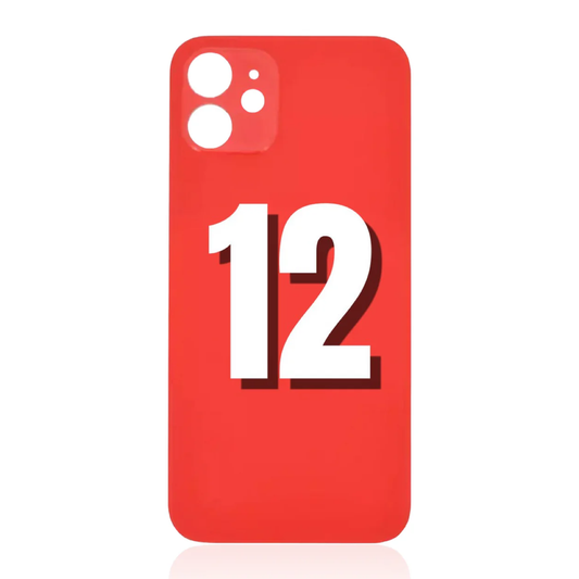 iPhone 12 / Back Glass / (With Logo) / Red