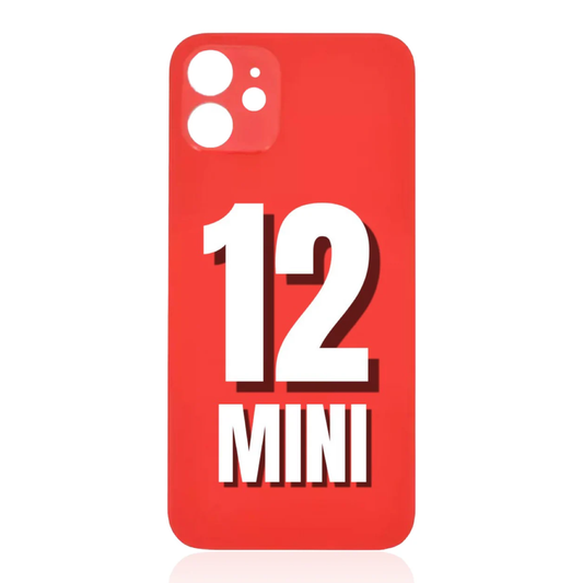 iPhone 12 Mini / Back Glass / (With Logo) / Red