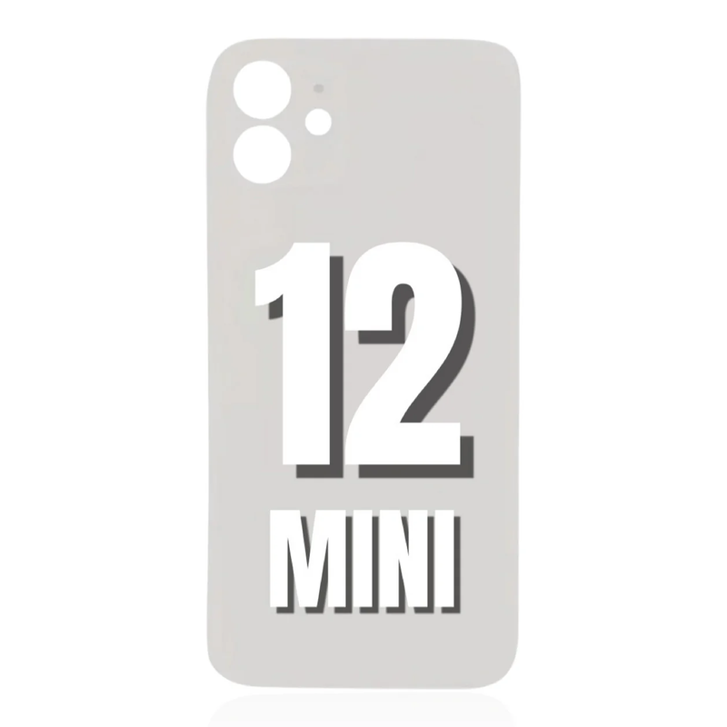 iPhone 12 Mini / Back Glass / (With Logo) / White