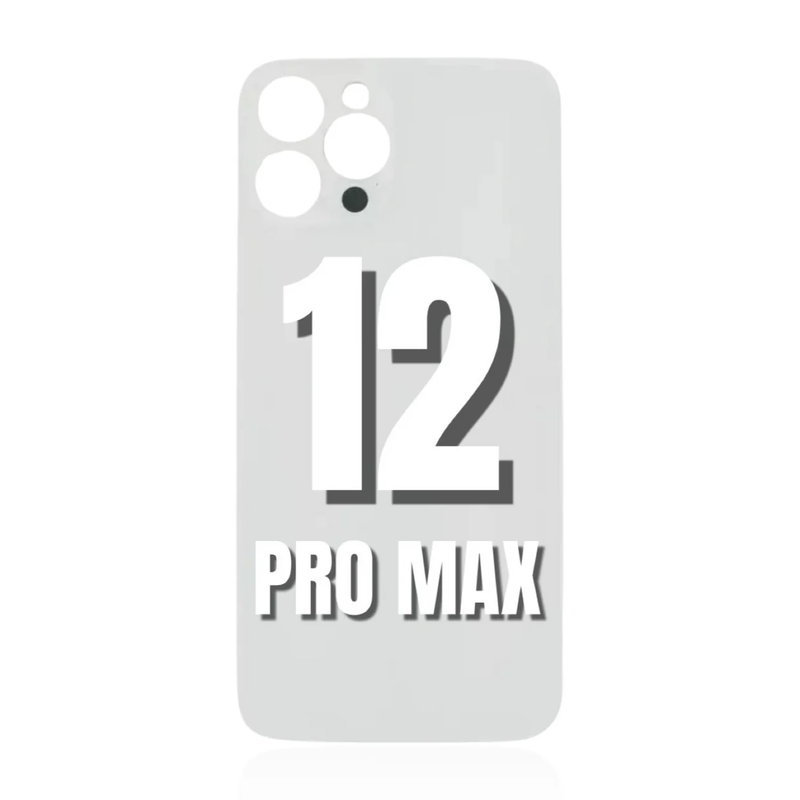 iPhone 12 Pro Max / Back Glass / (With Logo) / Silver