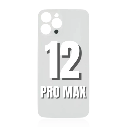 iPhone 12 Pro Max / Back Glass / (With Logo) / Silver