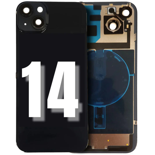 iPhone 14 / Back Glass with Camera Lens / (With Logo) / Full Flex / Midnight