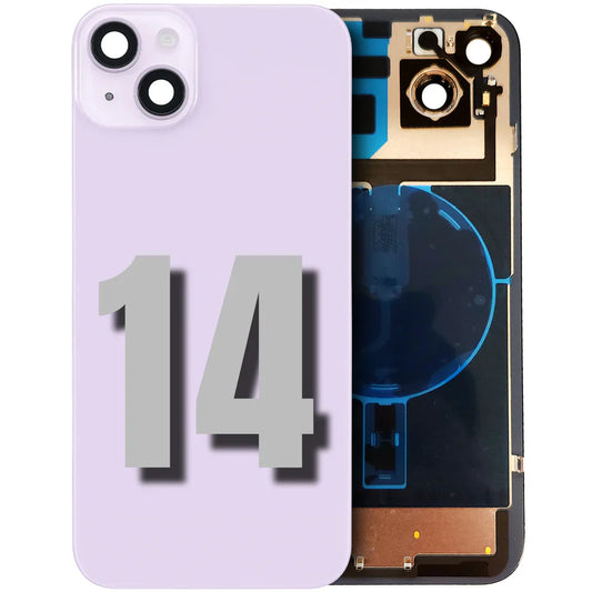 iPhone 14 / Back Glass with Camera Lens / (With Logo) / Full Flex / Purple