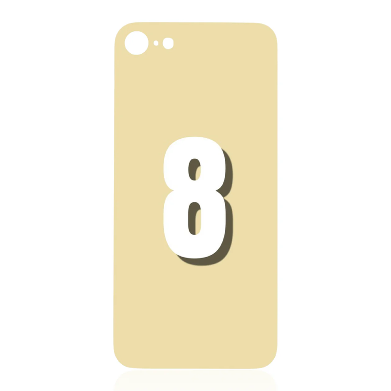iPhone 8 / Back Glass / (With Logo) (Aftermarket Plus) / Gold