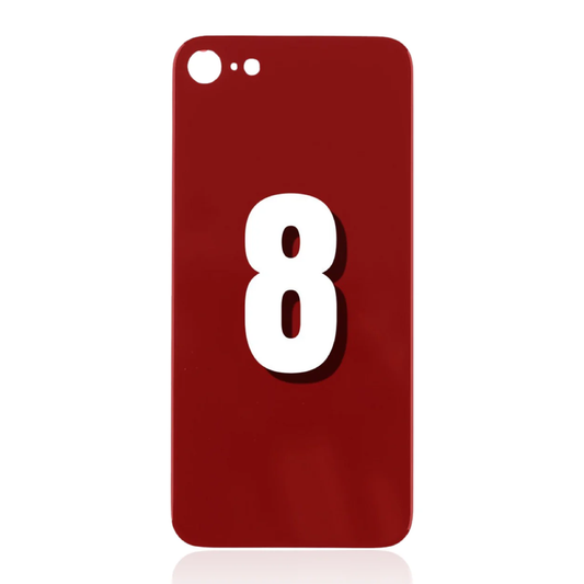 iPhone 8 / Back Glass / (With Logo) (Aftermarket Plus) / Red