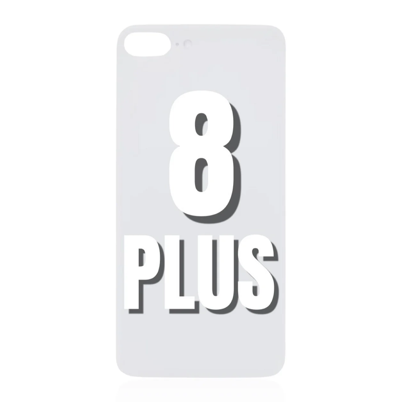 iPhone 8 Plus / Back Glass / (With Logo) (Aftermarket Plus) / Silver