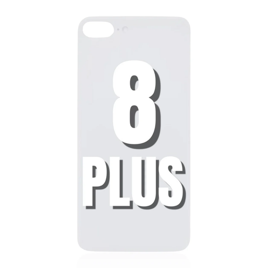 iPhone 8 Plus / Back Glass / (With Logo) (Aftermarket Plus) / Silver