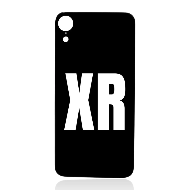 iPhone XR / Back Glass / (With Logo) (Aftermarket Plus) / Black